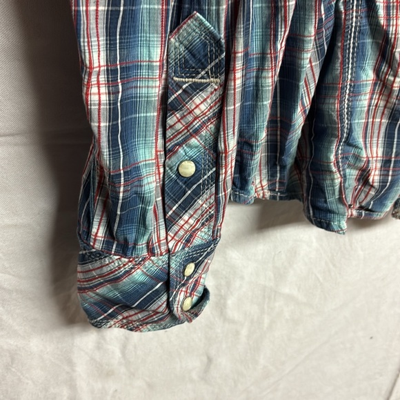 True Religion Men’s Plaid  Button Down Shirt Size XXXL - Picture 9 of 11